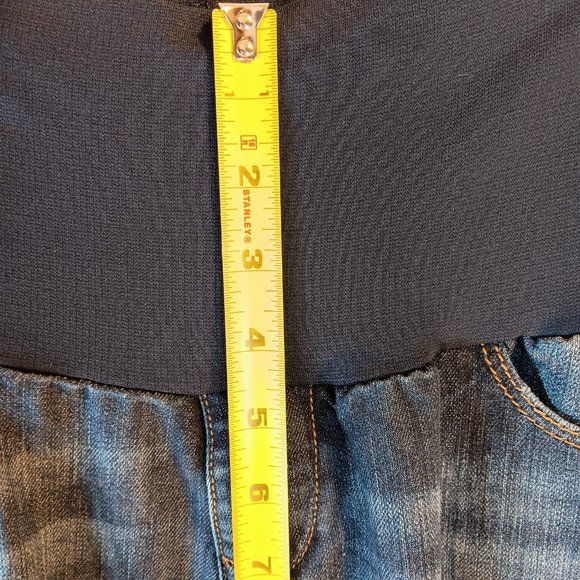 Mavi A Pea in the Pod Maternity Distressed Jeans Pants Blue Women's Size L - Picture 9 of 16